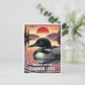 Minnesota State Bird Common Loon Briefkaart (Staand voorkant)