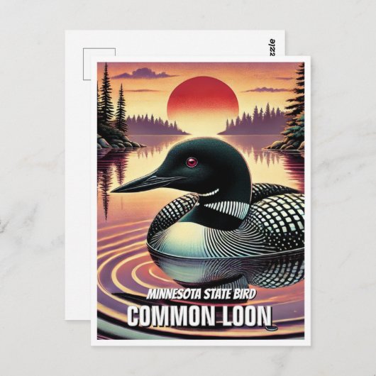 Minnesota State Bird Common Loon Briefkaart (Voorkant / Achterkant)