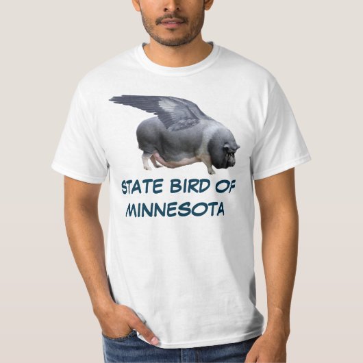 MINNESOTA STATE BIRD: DE PIG T-SHIRT (Voorkant)