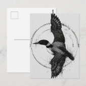 Minnesota State Bird Loon in Flight Briefkaart (Voorkant / Achterkant)
