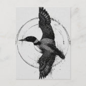 Minnesota State Bird Loon in Flight Briefkaart (Voorkant)