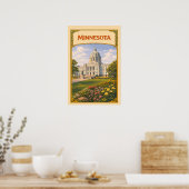 Minnesota State Capitol Vintage Poster (Keuken)