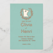 Minnesota State Destination Wedding Folie Uitnodiging (Voorkant)