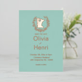 Minnesota State Destination Wedding Folie Uitnodiging (Staand Voorkant)