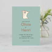 Minnesota State Destination Wedding Save the Date Folie Uitnodiging (Staand Voorkant)