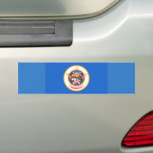 Minnesota State Flag Design Bumpersticker (Op auto)