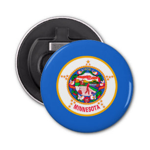 Minnesota State Flag Design Button Flesopener