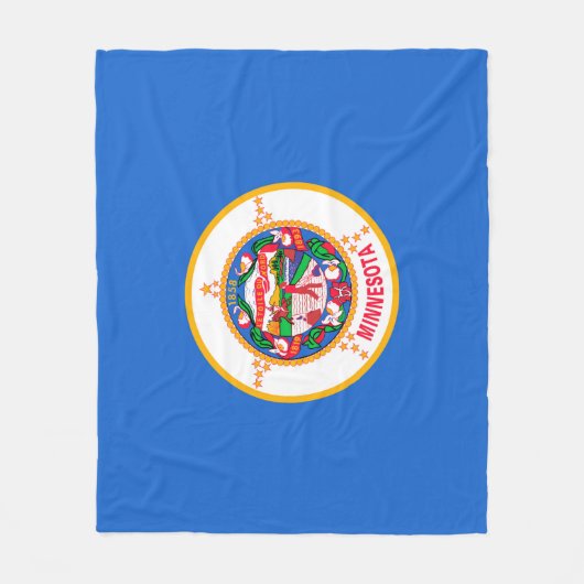 Minnesota State Flag Design Fleece Deken (Voorkant)