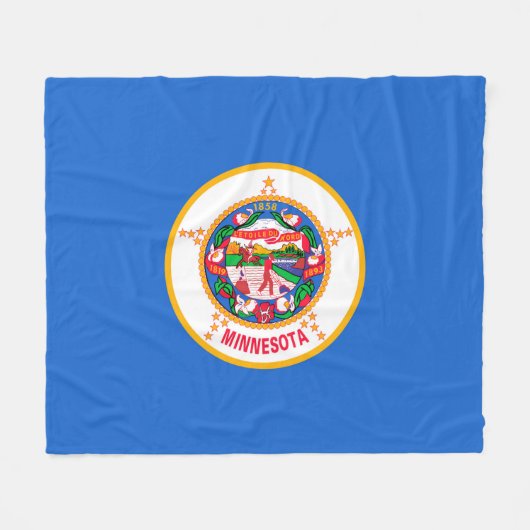 Minnesota State Flag Design Fleece Deken (Voorkant (Horizontaal))
