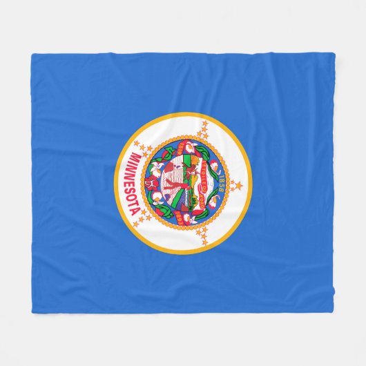 Minnesota State Flag Design Fleece Deken (Voorkant (Horizontaal))