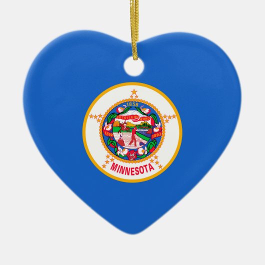 Minnesota State Flag Design Keramisch Ornament (Voorkant)