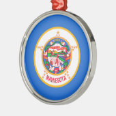 Minnesota State Flag Design Metalen Ornament (Links)