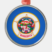Minnesota State Flag Design Metalen Ornament (Voorkant)
