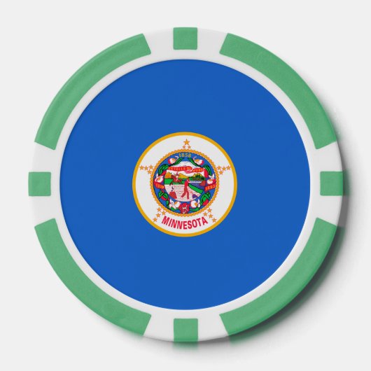 Minnesota State Flag Design Pokerchips (Voorkant)