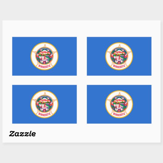 Minnesota State Flag Design Rechthoekige Sticker (Vel)