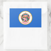 Minnesota State Flag Design Rechthoekige Sticker (Tas)