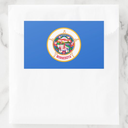 Minnesota State Flag Design Rechthoekige Sticker (Tas)