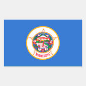 Minnesota State Flag Design Rechthoekige Sticker (Voorkant)
