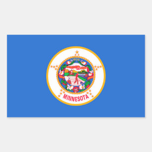 Minnesota State Flag Design Rechthoekige Sticker