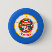 Minnesota State Flag Design Ronde Button 5,7 Cm (Voorkant)