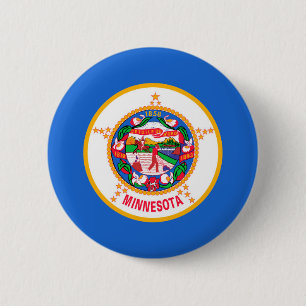 Minnesota State Flag Design Ronde Button 5,7 Cm
