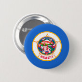 Minnesota State Flag Design Ronde Button 5,7 Cm (Voorkant /achterkant)