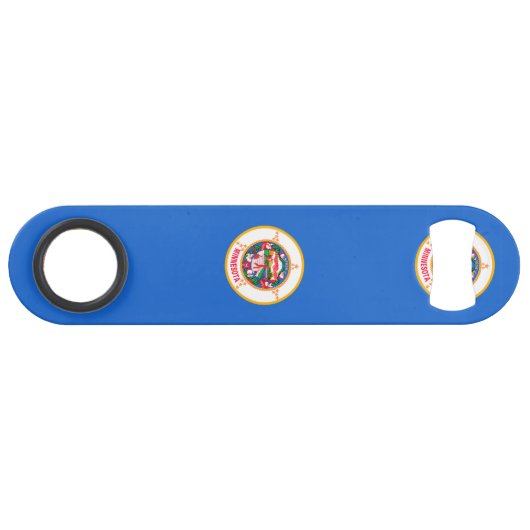 Minnesota State Flag Design Speed Flessenopener (Achterkant Horizontaal)