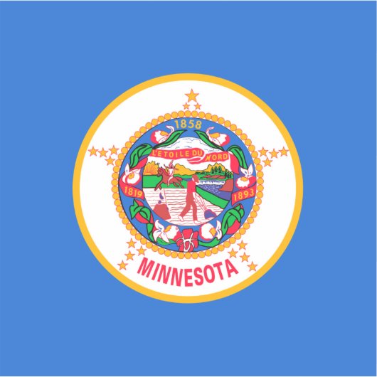 Minnesota State Flag Design Sticker (Voorkant)