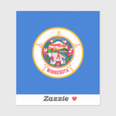 Minnesota State Flag Design Sticker (Vel)