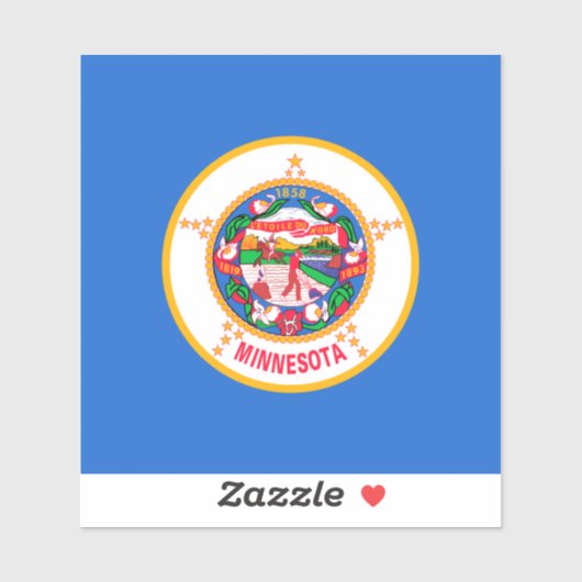 Minnesota State Flag Design Sticker (Vel)