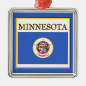 Minnesota State Flag Kerstmis Ornament (Voorkant)