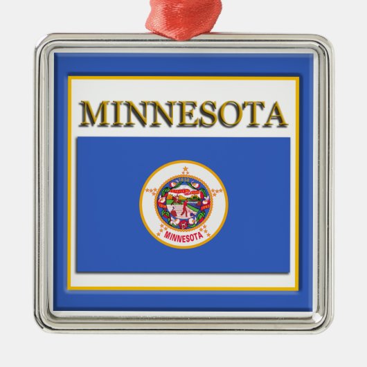 Minnesota State Flag Kerstmis Ornament (Voorkant)