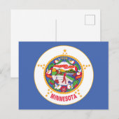 Minnesota State Flag Land of 10000 Lakes Seal Briefkaart (Voorkant / Achterkant)