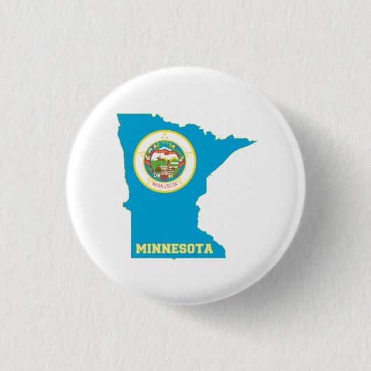 Minnesota State Flag Map Ronde Button 3,2 Cm (Voorkant)