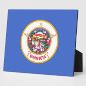 Minnesota State Flag Plaque Fotoplaat (Zijkant)