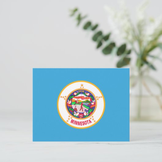 Minnesota State Flag Postcard Briefkaart (Staand voorkant)