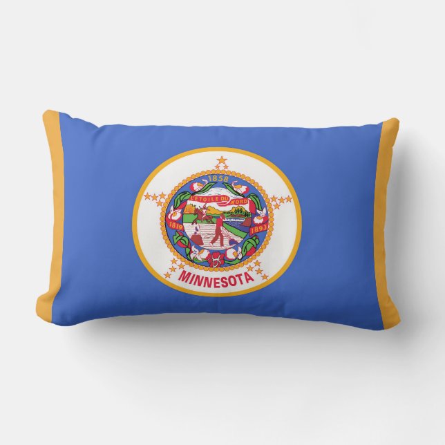 Minnesota State Flag Print Patriottisch Kussen (Voorkant)