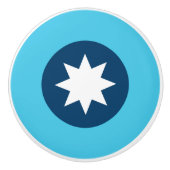 Minnesota State Flag Roundel Keramische Knop (Voorkant)