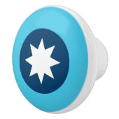 Minnesota State Flag Roundel Keramische Knop (Rechts)