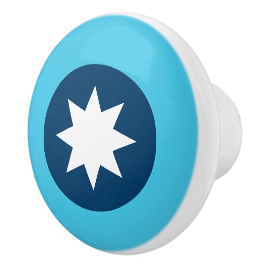 Minnesota State Flag Roundel Keramische Knop (Rechts)