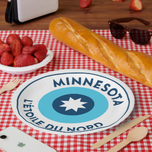Minnesota State Flag Roundel Papieren Bordje
