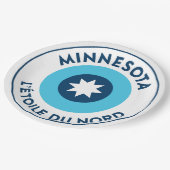 Minnesota State Flag Roundel Papieren Bordje (Gekanteld)