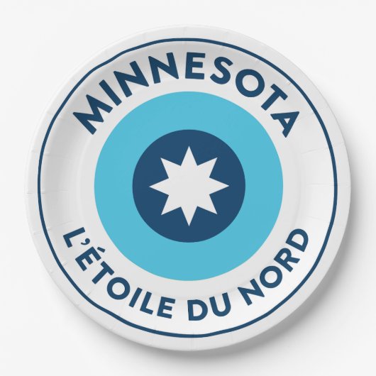 Minnesota State Flag Roundel Papieren Bordje (Voorkant)