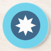 Minnesota State Flag Roundel Zandsteen Onderzetter (Voorkant)