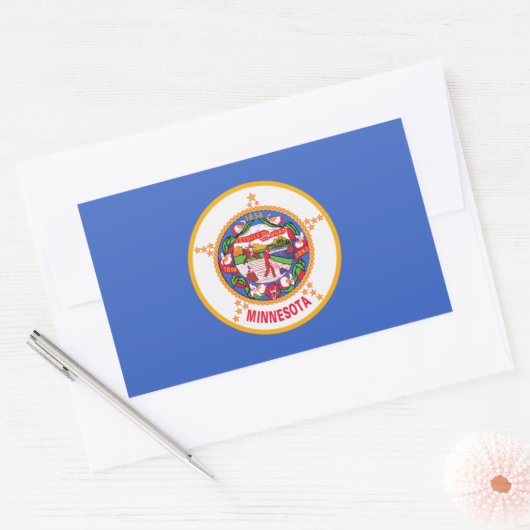 Minnesota State Flag Sticker (Envelop)