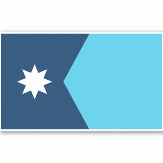 Minnesota State Flag Sticker (Voorkant)