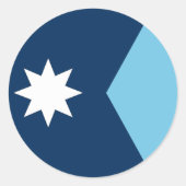 Minnesota State Flag Verenigde Staten Ronde Sticker (Voorkant)