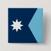Minnesota State Flag Verenigde Staten Vierkante Button 5,1 Cm (Voorkant)