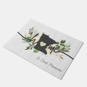 Minnesota State gepersonaliseerd uw huis stad rust Deurmat (Schuin)