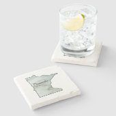 Minnesota State Illustratie Stenen Onderzetter (Zijkant)